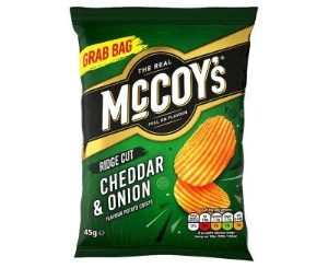 OUT OF STOCK - McCoys Cheddar & Onion 45g x 36