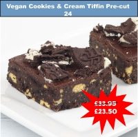 SPECIAL OFFER -Vegan Cookies & Cream Tiffin Pre-cut 24