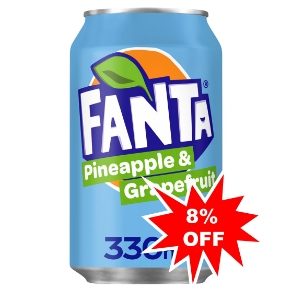 Fanta Pineapple & Grapefruit Cans 330ml x 24