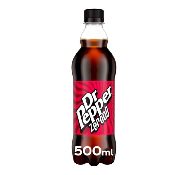 Plastic Bottle Dr Pepper Zero 500ml x 12 