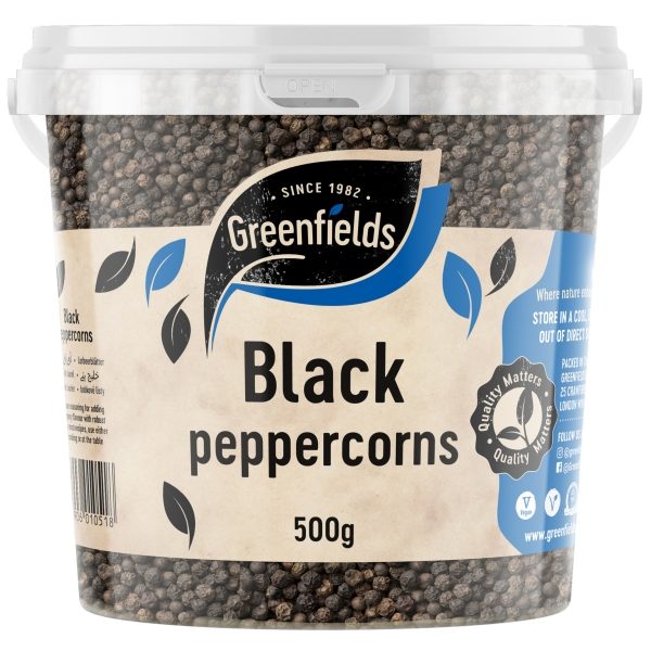 Greenfields Black Peppercorns 500g