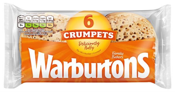 Warburtons Crumpets x 6 