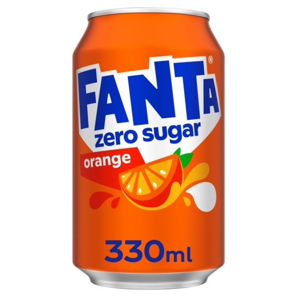 Fanta Orange Zero Sugar Cans 330ml x 24