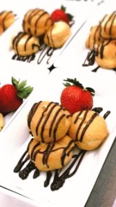 Profiteroles with Chocolate Sauce 1.5kg (Approx 100)