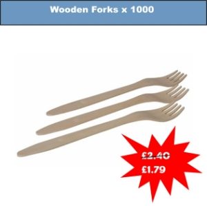 SPECIAL OFFER -Wooden Forks x 100