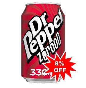 Dr Pepper Zero Cans 330ml x 24