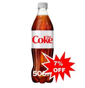 Plastic Bottled Diet Coke 500ml x 24