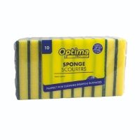 Economy Sponge Scourers 15x9cm x 10