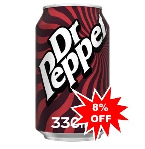 Dr Pepper Cans 330ml x 24 