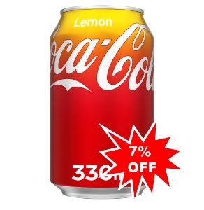 Coke Lemon Cans 330ml x 24