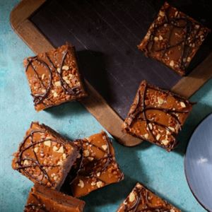 SALTED CARAMEL AND HONEYCOMB BROWNIE